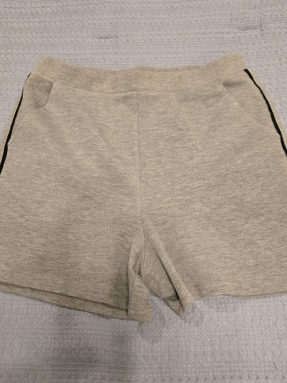 JODIFL Grey Athletic Scuba Shorts with Black Trim